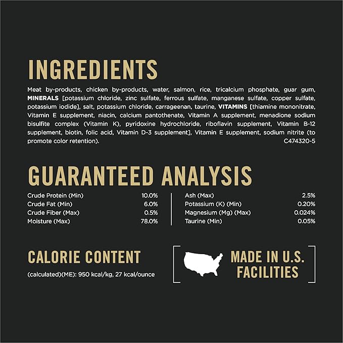 Purina Pro Plan Urinary Tract Cat Food Wet Pate, Urinary Tract Health Salmon Entree - (24) 5.5 oz. Cans-Mewly Pet