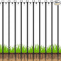 10 Pack 10Ft String Poles, Poles for Outside String Lights,Outdoor with Fork,Metal Poles Stand for Patio,Backyard,Deck