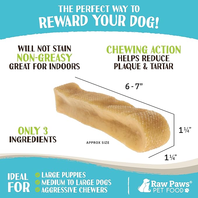 Raw Paws Himalayan Yak Chews for Dogs, Extra Large (3 Pack) - Packed in USA - Tibetan Yak Cheese Dog Chews for Medium to Large Breeds - Hard Milk Dog Chew Bones - Single Ingredient - Long Lasting-Mewly Pet