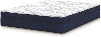 Signature Design by Ashley Queen Size Stack 12 Inch Hybrid Medium Plush Cooling Gel Infused Memory Foam Mattress for Pressure Relief, Fiberglass Free, Mattress in A Box