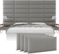 Vänt Upholstered Wall Panels - Queen/Full Size Wall Mounted Headboards - Zigrino Mineral - Set of 4 Panels (Each Individual Panel 30"x11.5")