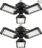 LED Garage Lights 2 Pack -80W, 8000LM 6500K Led Shop Light with 3 Deformable Panels, Basement Barn Light Garage Ceiling Lights, E26 for Garage, Warehouse, Shop, Basement