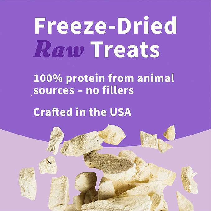 Halo Freeze Dried Raw Cat Treats, 100% Chicken Breast Recipe, Cat Treats Pouch, All-Natural High Protien Treat, 2.2 Oz Pouch-Mewly Pet