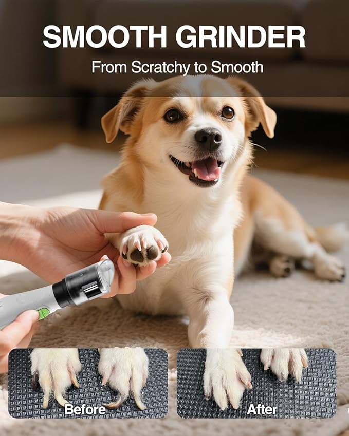 WORKPRO 6-Speed Dog Nail Grinder, Pet Nail Grinder for Small, Medium, and Large Dogs and Cats, 70 Accessories Rotary Tool with Type-C Charging Cable and Storage Bag for Sanding, Carving, and Polishing-Mewly Pet