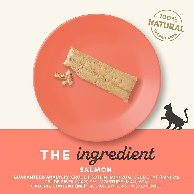 Applaws Natural Cat Treats, Grain-Free, High-Protein Whole Salmon Loins, Single-Ingredient Healthy Snack for Cats (6 x 1.06oz Loins)-Mewly Pet