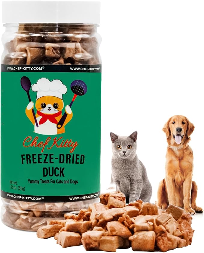 Freeze-Dried Duck Treats for Cats & Dogs – 100% Human Grade, Single Ingredient, High-Protein, Healthy Snack – No Additives or Preservatives – 1.5oz - Inspected & Tested in USA-Mewly Pet