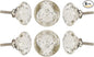 Perilla Home Set of 6 Crystal Bubble Knobs Decorative Glass Knobs for Home Kitchen Cabinet Vintage Hardware Cupboard Door Dresser Wardrobe Drawer Pulls (Clear)