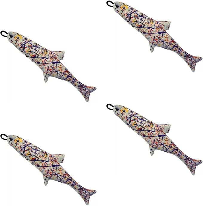 Yeowww! Catnip Pollock Fish 4 Pack | Pure Leaf & Flowertop | Cat and Kitten Toy-Mewly Pet