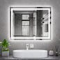 Koonmi 32x40 LED Bathroom Mirror, Backlit + Front Lit, LED Bathroom Mirror with Lights for Wall, 3 Colors, Anti-Fog, Dimmable Brightness, Memory Function, Tempered Glass
