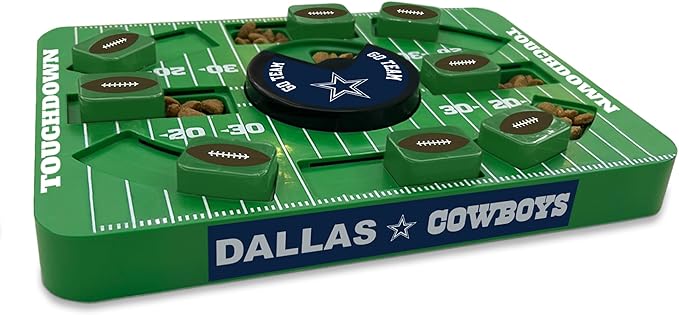 Pets First NFL Dallas Cowboys Large Puzzle Toy - Interactive Dog Treat & Slow Feeding Toy-Mewly Pet
