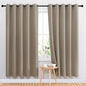NICETOWN Room Darkening Curtains Panels for Bedroom - Energy Saving Thermal Insulated Solid Ring Top Light Blocking Window Drapes for Flat (Taupe, 2 Panels, 66 x 72 Inch)