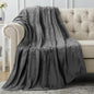 Utopia Bedding Fleece Blanket Throw XL Size Grey 300GSM Luxury Anti-Static Fuzzy Soft Microfiber Blanket for Couch, Sofa and Bed (70x50 Inch)