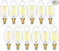 Brightever E12 Candelabra LED Light Bulbs 60 Watt Equivalent, 12 Packs Super Bright 620 Lumen, 6W Clear LED Candle Bulbs, Daylight White 5000K Dimmable Chandelier Light Bulbs for Ceiling Fan
