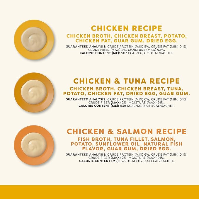 Applaws Lickable Cat Treats, Natural Grain-Free Purée, Limited Ingredient, Chicken Squeeze Up Cat Treats (24 x 0.25 oz Sachets)-Mewly Pet