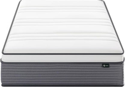 ZINUS 12 Inch True Support Hybrid Mattress [New Version], Twin, Fiberglass Free, Medium Feel, Motion Isolation, Certified Safe Foams & Fabric, Mattress in A Box