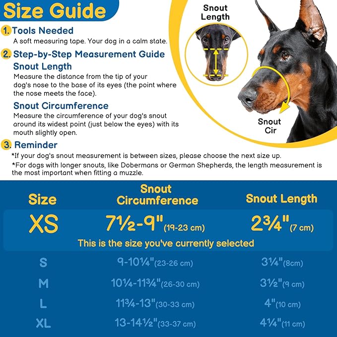 BARKLESS Basket Muzzle for Dogs, Humane Muzzle to Prevent Biting and Scavenging, Snap-on Treat Cover Helps Dogs Acclimatize Mouth Cover, Adjustable Mouth Guard for Positive Training, Grooming-Mewly Pet