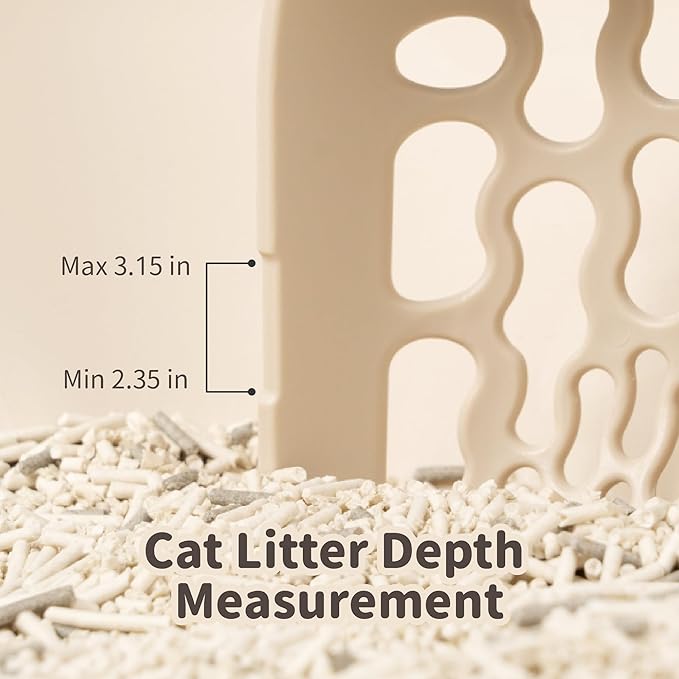 Lady N - Infinity Cat Litter Scoop: Easy Sifting with 8-Shaped Hole Design for Tofu Cat Litter and Clay Litter, Durable ABS Plastic Litter Scoop-Mewly Pet