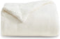 Bedsure GentleSoft Sherpa Fleece Throw Blanket for Couch - Thick and Warm Throw for Women and Men, Soft Fuzzy Plush Blanket for Winter, Cream, 50x60 Inches