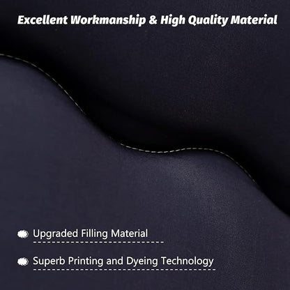 MAXYOYO Japanese Floor Futon Mattress - Thicken Sleeping Pad, Roll Up Floor Lounger Bed, Camping and Guest Room Pad, Thick Soft and Comfortable, Black Stripe, Queen Size