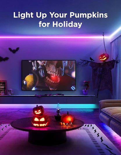 Govee RGBIC LED Strip Lights 32.8ft with Covers, Smart Lights Work with Alexa and Google Assistant, LED Diffuser Channel with LED Lights for Bedroom, Skirting Lines, Studio, Cabinet