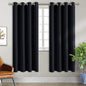BGment Blackout Curtains for Bedroom - Grommet Thermal Insulated Room Darkening Curtains for Living Room, Set of 2 Panels, Each 46 x 72 Inch, Black