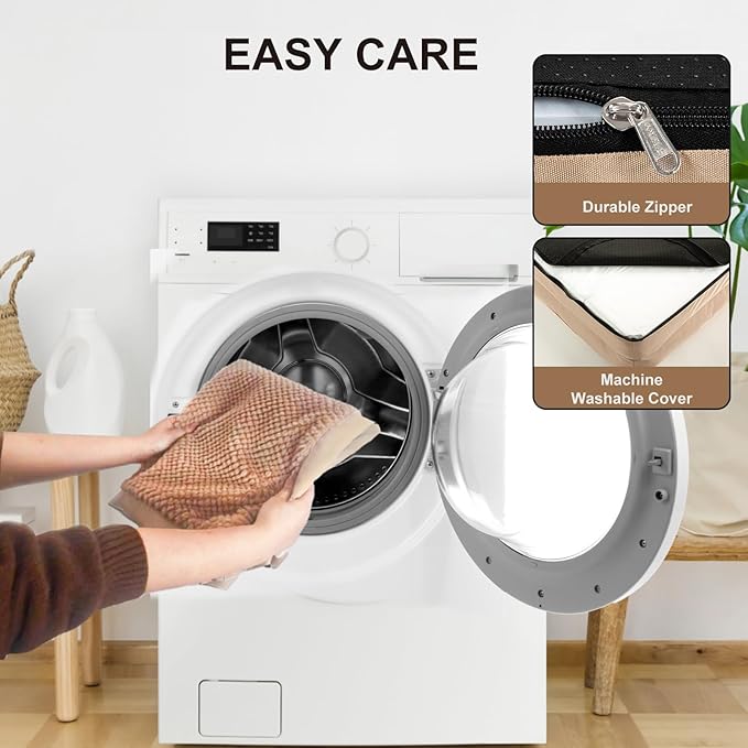 JOYELF Orthopedic Dog Bed for Extra Large Dogs, Foam Sofa Couch Bed, Waterproof with Removable Washable Cover and Nonskid Bottom, Durable - Khaki-Mewly Pet