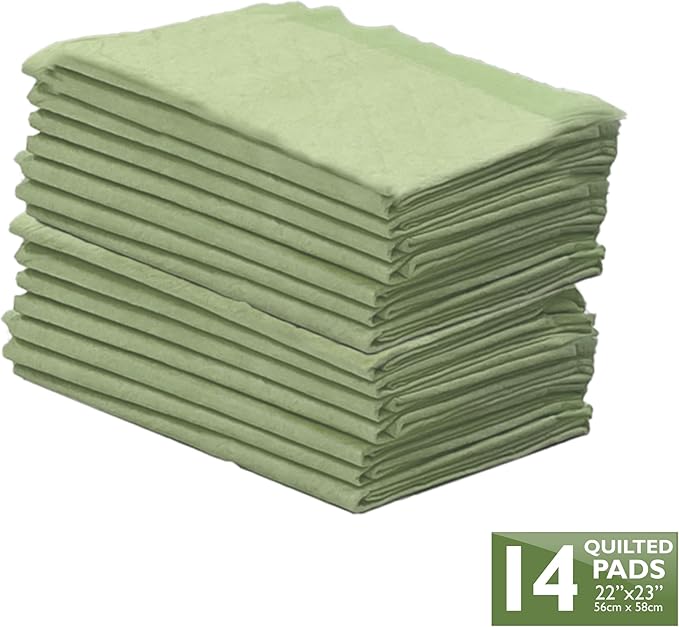 Four Paws Wee-Wee Superior Performance Bamboo Pee Pads for Dogs, Earth Friendly Dog & Puppy Potty Training Pads, Crate Liners, Housebreaking Supplies, 22" x 23" (14 Count)-Mewly Pet