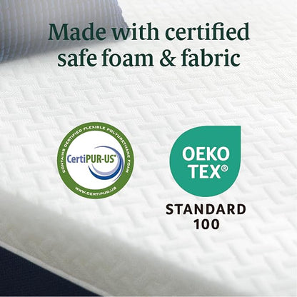 ZINUS 12 Inch Twin Cooling Comfort Hybrid Mattress [New Version], Fiberglass Free, Medium Firm Feel, Motion Isolation, Certified Safe Foams & Fabric