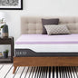 LUCID 2 Inch Lavender Infused Memory Foam Mattress Topper, Queen Size – Ventilated Design – Pressure Relieving Bed Topper - Mattress Pad – CertiPur Certified