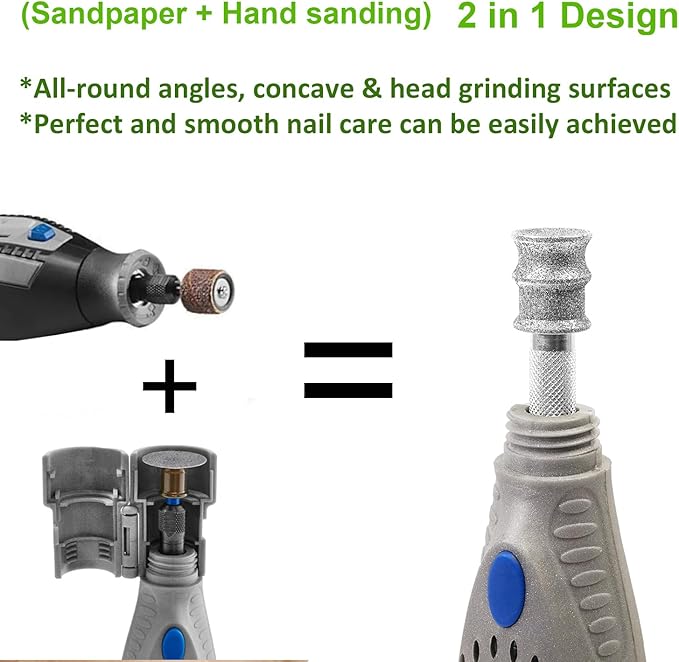 Jumbo+60 Diamond Dog Nail for Dremel, Screw-Mounted Mode Nail Dremel Tool for Dogs, Especially Suitable for Long-Haired Dogs, Dremel Polishing Bits, Animals Nail Care & Home Grinder Tools-Mewly Pet