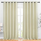 NICETOWN Room Darkening Curtains Extra Long 110 Inches, Grommet Thermal Insulated Weighted Window Treatments for Living Room/Farmhouse, W66 x L110, Beige, 2 Panels