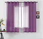 45 Inch Length Purple Short Sheer Curtains for Kitchen Small Windows Set of 2 Panels Grommet Window Semi Voile Drapes Purple Sheer Curtains for Living Room Kids Decor Dark Royal Purple 52x45 Long
