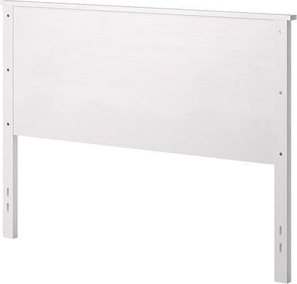 Glenwillow Home Farmhouse Style Wood Panel Headboard in Gloss White - Queen Size
