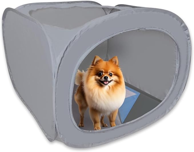 TidyFriend Cat Litter Box Enclosure 24” x 24” with Peepad Holder Tray Fits for 24” x 24” Pee Pad, Enclosed Small Cat Litter Box with Removable Wee Wee Pad Holder, High-Sided Pet Enclosure (Dark Grey)-Mewly Pet