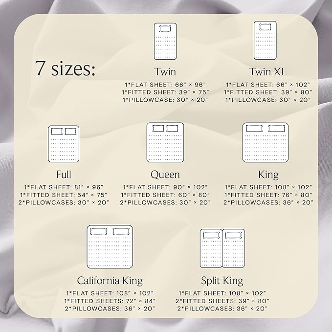 LuxClub 5 PC Sheet Set Bed Sheets Deep Pockets 16" Eco Friendly Wrinkle Free Cooling Machine Washable Hotel Bedding Silky Soft - Dove Gray Split King
