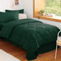 CozyLux Twin XL Comforter Set Emerald Green - 5 Pieces Twin Extra Long Bed in a Bag for College Dorm, All Season Bedding Set for Girls and Boys, Soft Bed Set with Comforter, Sheets, Pillowcase & Sham