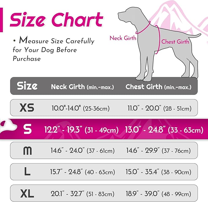 Eagloo Dog Harness Small Sized Dog, No Pull Service Vest with Reflective Strips and Control Handle, Adjustable and Comfortable for Easy Walking, No Choke Pet Harness with 2 Metal Rings, Rose Red, S-Mewly Pet