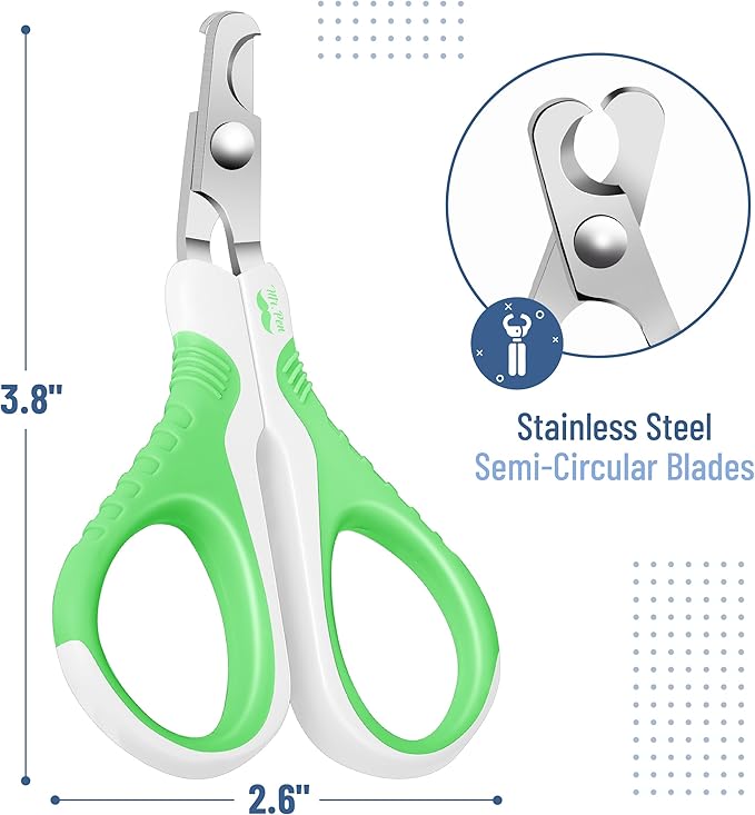 Mr. Pen Cat Nail Trimmer, Spring Green & White, Cat & Dog Nail Clipper-Mewly Pet