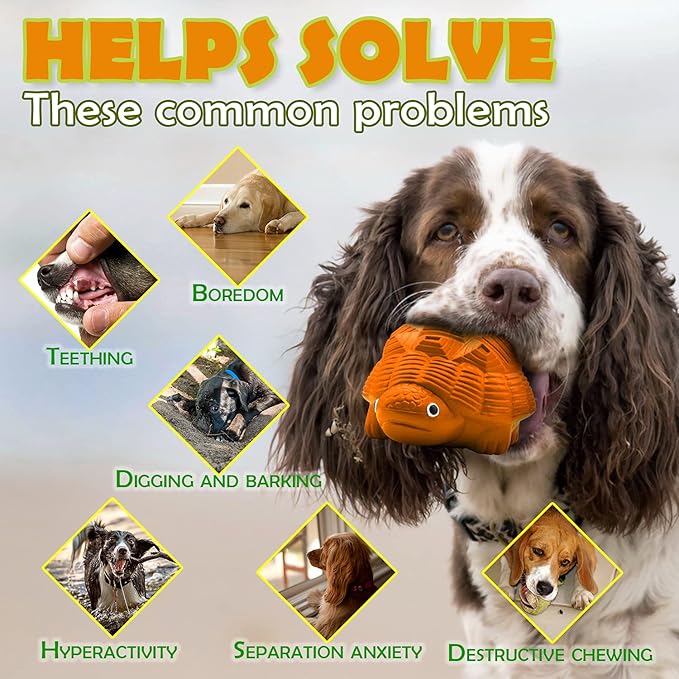 Dog Toys for Aggressive Chewers, Heavy Duty Tough Dog Toy for Large Dogs, Indestructible Squeaky Dog Toys-Mewly Pet