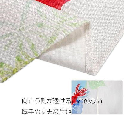 Noren Japanese Style Doorway Curtain with a Picture of Japanese Goldfish Printed on it (pattern1)