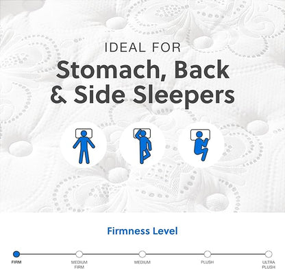 Signature Design by Ashley Queen Size Bonnell 10 Inch Firm Pillowtop Hybrid Mattress with Cooling Gel Memory Foam