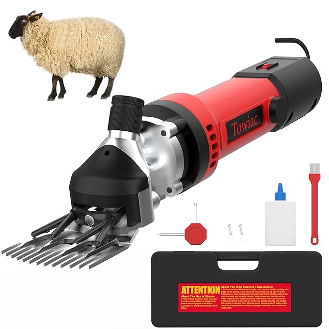 550W Professional Electric Sheep Clipper, 6 Speeds Heavy Duty Dog Shears for Thick Fur-Mewly Pet