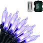 Christmas Lights, Battery Operated String Lights 18ft 50 LED Mini String Lights, Waterproof Lights with Remote Timer 8 Modes, Indoor Outdoor Garden Party Wedding Xmas Tree Decoration, Purple