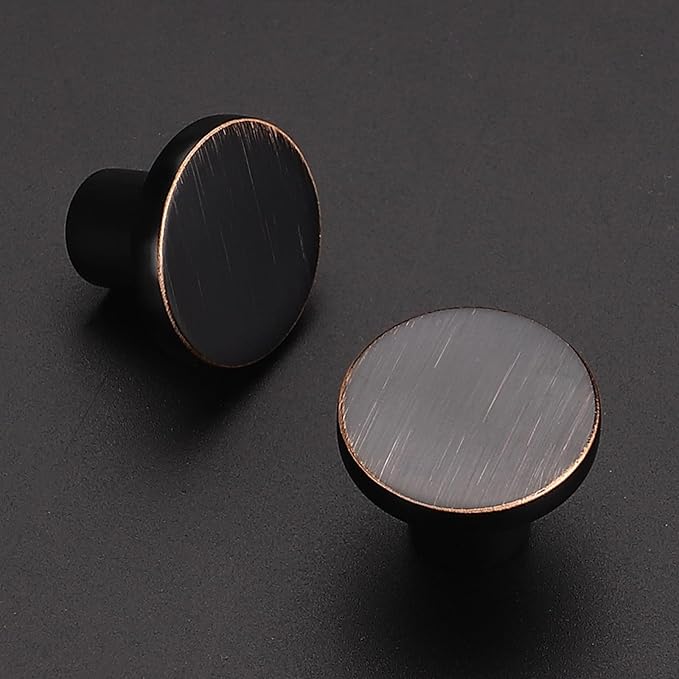 Ravinte 15 Pack Cabinet Knobs Oil Rubbed Bronze Kitchen Cabinet Knobs Round Dresser Drawer Pulls Closet Door Pulls 1-1/5 Inch