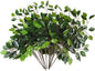 GTIDEA 12 Pcs Ficus Tree Leaves Branches Artificial Greenery Stems Silk Green Leaves Plants for Wreath Benjamina Tree Indoor Outdoor Porch DIY Wedding Christmas Party Farmhouse Wall Decor (24.04 Inch)