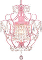 Pink Chandelier for Bedroom, 90% Pre-Assembled 1 Light Small Crystal Chandelier, Mini Acrylic Crystal Ceiling Light Fixture Charming for Girls Room, Closet, Bathroom, Entryway, Dining Room