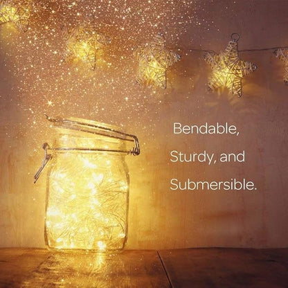 ANJAYLIA LED Fairy String Lights, 10Ft/3M 30leds Firefly String Lights Garden Home Party Wedding Festival Decorations Crafting Battery Operated Lights, Warm White