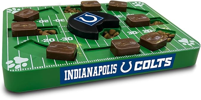 Pets First NFL Indianapolis Colts Puzzle Toy - Interactive Dog Puzzle Treat Toy-Mewly Pet