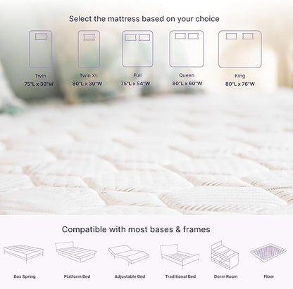 NapQueen Queen Mattress, 12 Inch Victoria Hybrid Cooling Gel Infused Pocket Spring and Memory Foam Mattress, Queen Size Mattress Bed in a Box, CertiPUR-US Certified, Fiberglass-Free Mattress