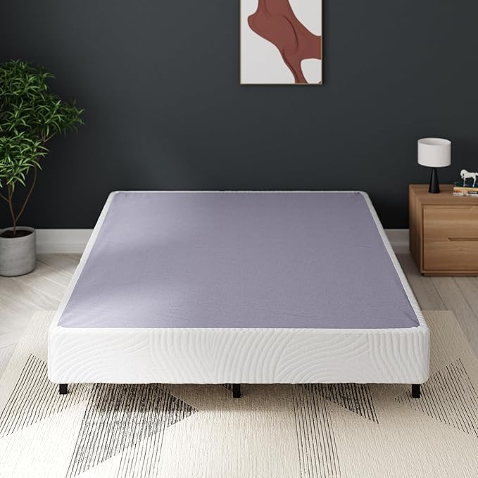 ZINUS Edgar 8 Inch Bamboo Box Spring, Mattress Foundation, Sturdy Bamboo Structure, Low Profile, Easy Assembly, Full